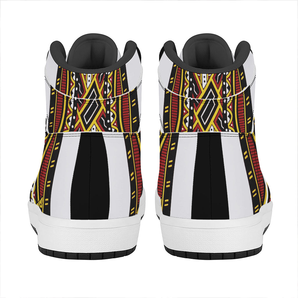 Jack Of Diamonds Playing Card Print High Top Leather Sneakers