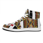 Jack Of Diamonds Playing Card Print High Top Leather Sneakers