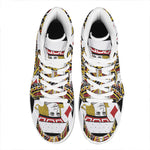 Jack Of Diamonds Playing Card Print High Top Leather Sneakers