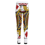 Jack Of Diamonds Playing Card Print High-Waisted Pocket Leggings