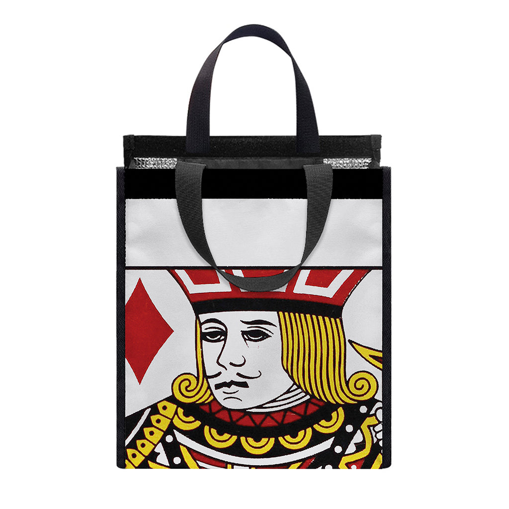 Jack Of Diamonds Playing Card Print Insulated Lunch Tote