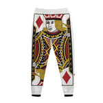 Jack Of Diamonds Playing Card Print Jogger Pants