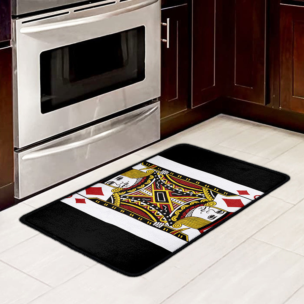 Jack Of Diamonds Playing Card Print Kitchen Mat