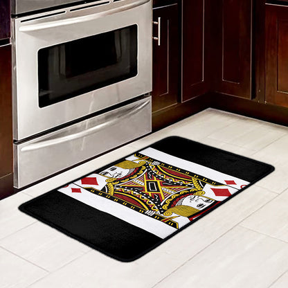 Jack Of Diamonds Playing Card Print Kitchen Mat