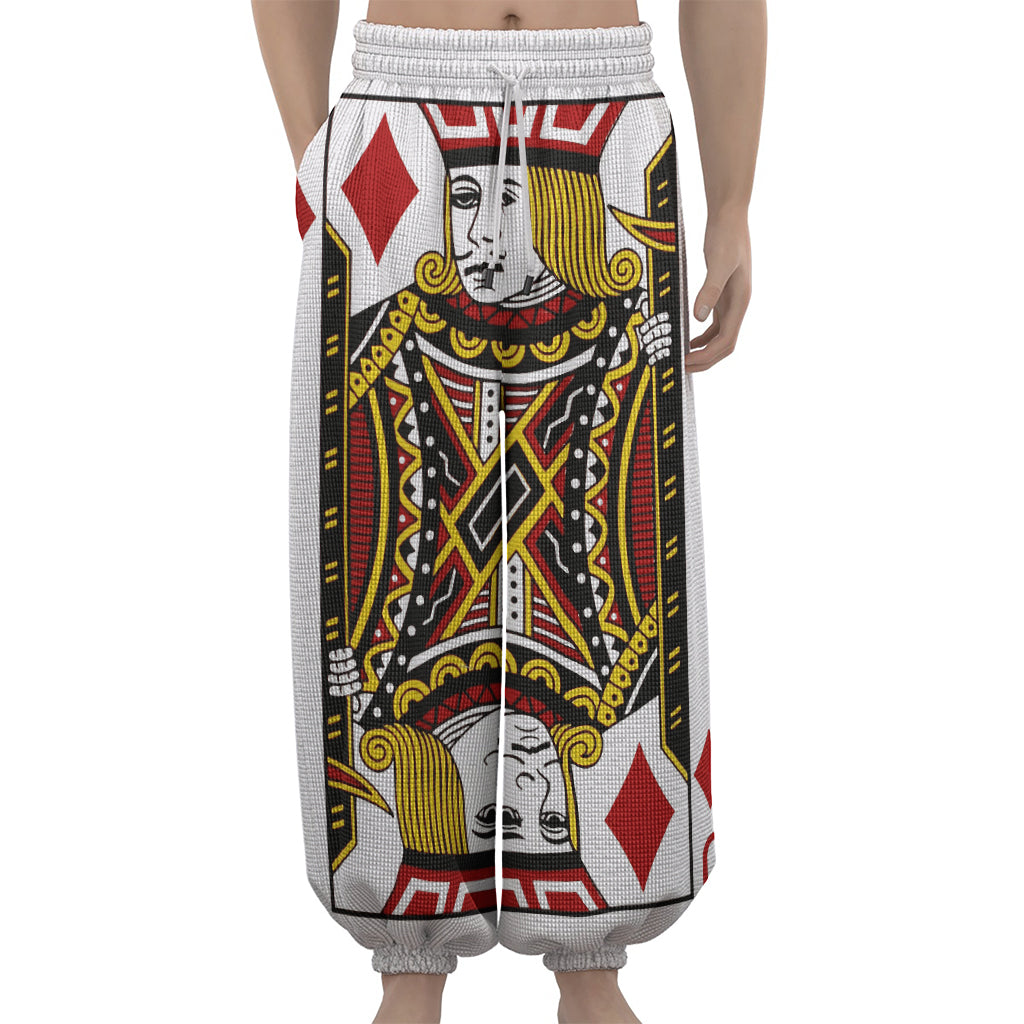 Jack Of Diamonds Playing Card Print Lantern Pants