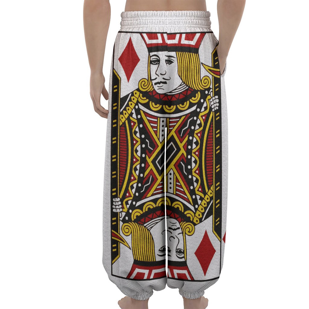 Jack Of Diamonds Playing Card Print Lantern Pants