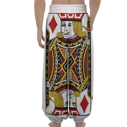 Jack Of Diamonds Playing Card Print Lantern Pants