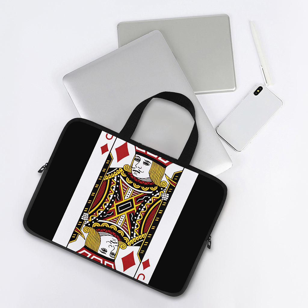 Jack Of Diamonds Playing Card Print Laptop Sleeve With Handle