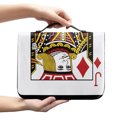 Jack Of Diamonds Playing Card Print Leather Bible Cover