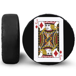 Jack Of Diamonds Playing Card Print Leather Spare Tire Cover