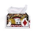 Jack Of Diamonds Playing Card Print Leather Tissue Box Cover