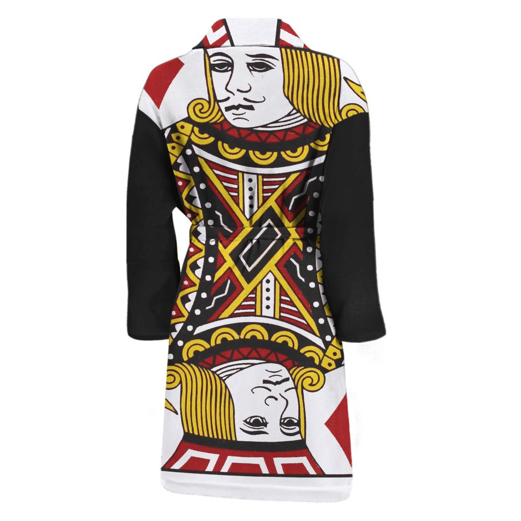 Jack Of Diamonds Playing Card Print Men's Bathrobe
