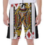 Jack Of Diamonds Playing Card Print Men's Beach Shorts