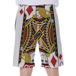 Jack Of Diamonds Playing Card Print Men's Beach Shorts