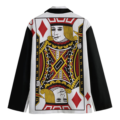 Jack Of Diamonds Playing Card Print Men's Blazer