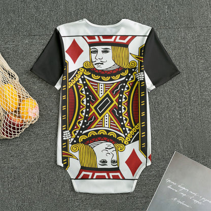 Jack Of Diamonds Playing Card Print Men's Bodysuit