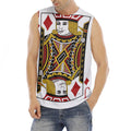 Jack Of Diamonds Playing Card Print Men's Fitness Tank Top