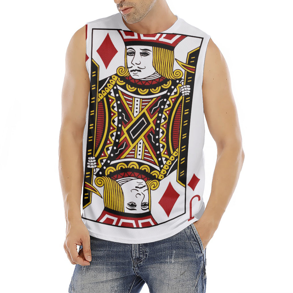 Jack Of Diamonds Playing Card Print Men's Fitness Tank Top