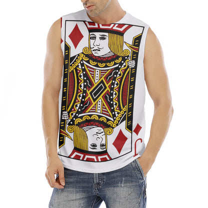 Jack Of Diamonds Playing Card Print Men's Fitness Tank Top