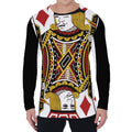 Jack Of Diamonds Playing Card Print Men's Long Sleeve T-Shirt