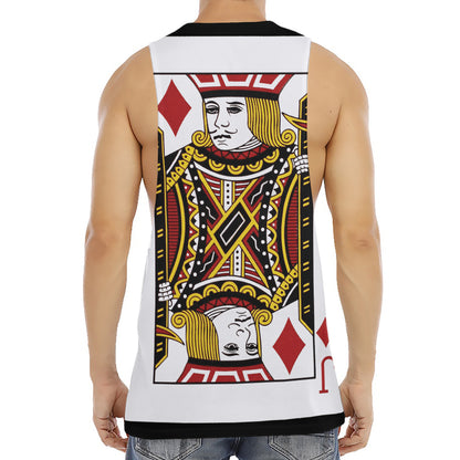Jack Of Diamonds Playing Card Print Men's Muscle Tank Top
