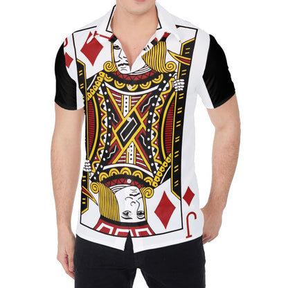 Jack Of Diamonds Playing Card Print Men's Shirt