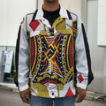 Jack Of Diamonds Playing Card Print Men's Shirt Jacket