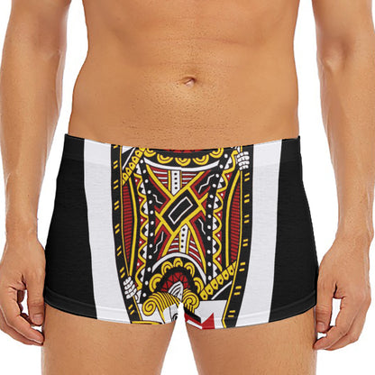 Jack Of Diamonds Playing Card Print Men's Short Boxer Briefs