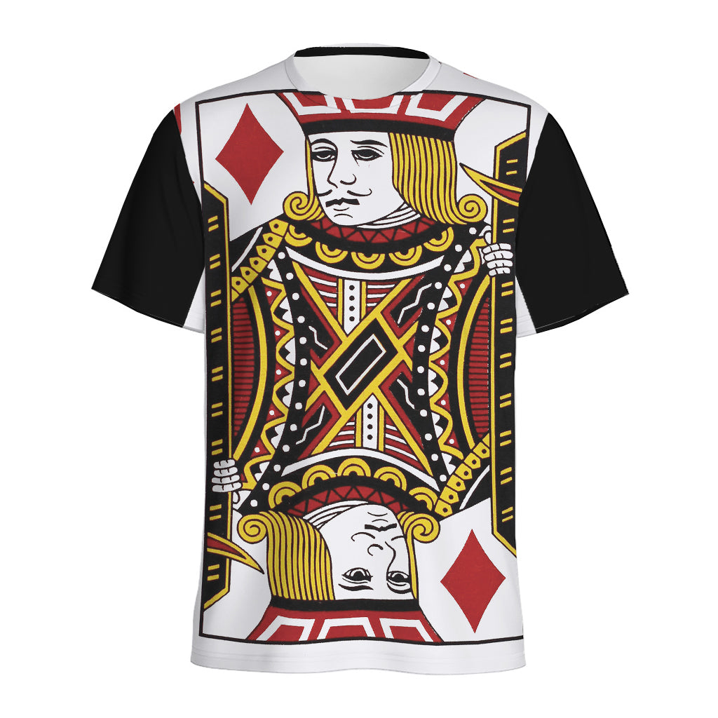 Jack Of Diamonds Playing Card Print Men's Sports T-Shirt