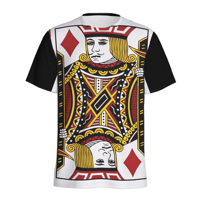 Jack Of Diamonds Playing Card Print Men's Sports T-Shirt