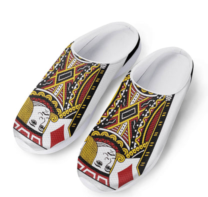 Jack Of Diamonds Playing Card Print Mesh Casual Shoes