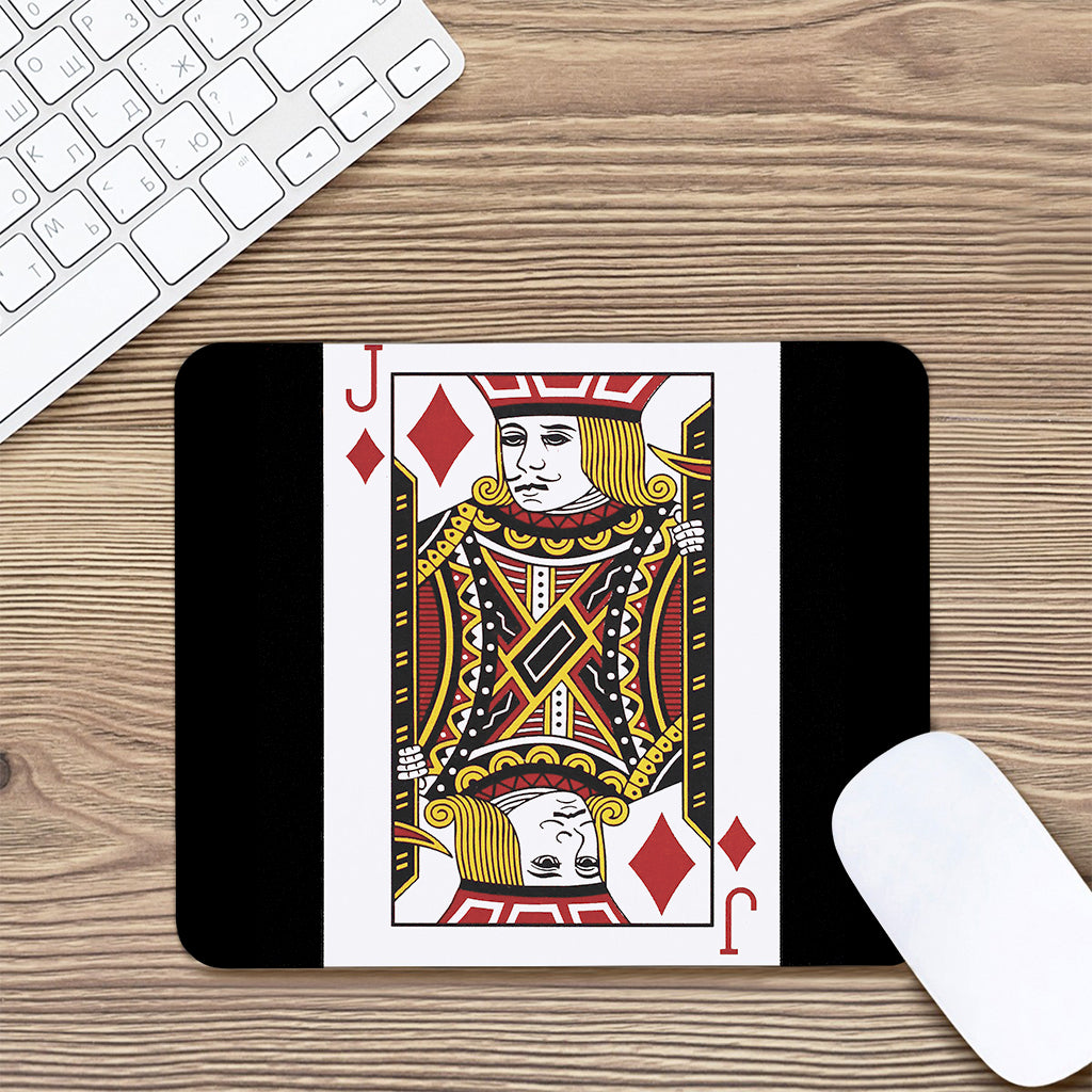 Jack Of Diamonds Playing Card Print Mouse Pad