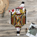 Jack Of Diamonds Playing Card Print One Shoulder Bodysuit