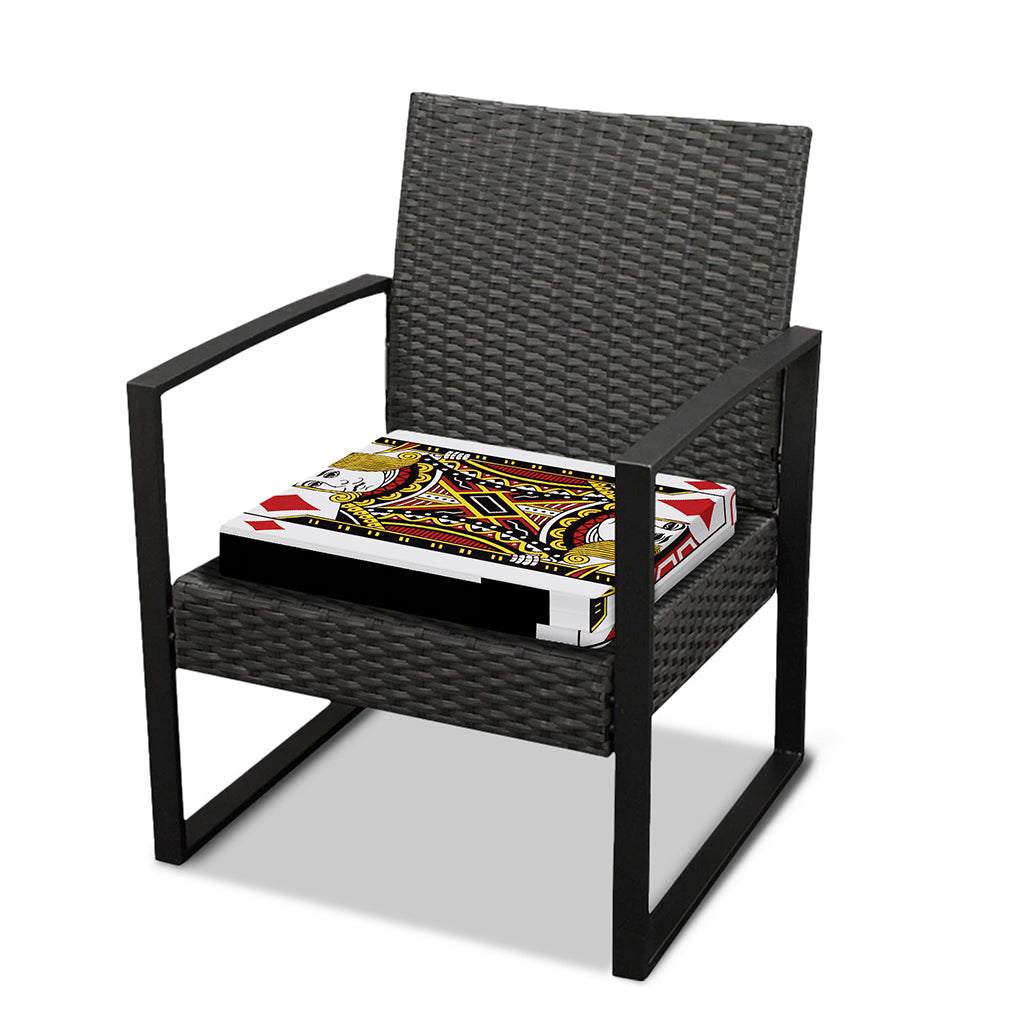 Jack Of Diamonds Playing Card Print Outdoor Seat Cushion Cover