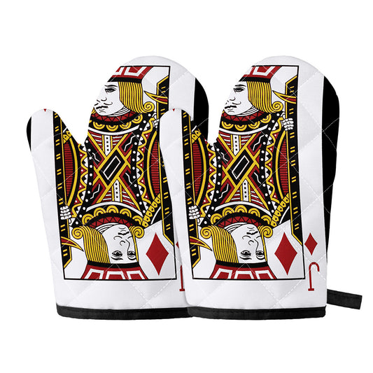 Jack Of Diamonds Playing Card Print Oven Mitts