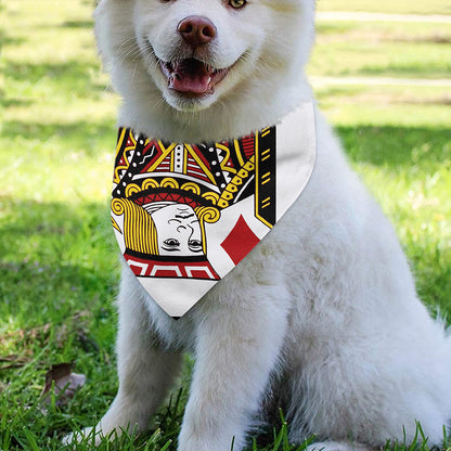 Jack Of Diamonds Playing Card Print Over The Collar Dog Bandana