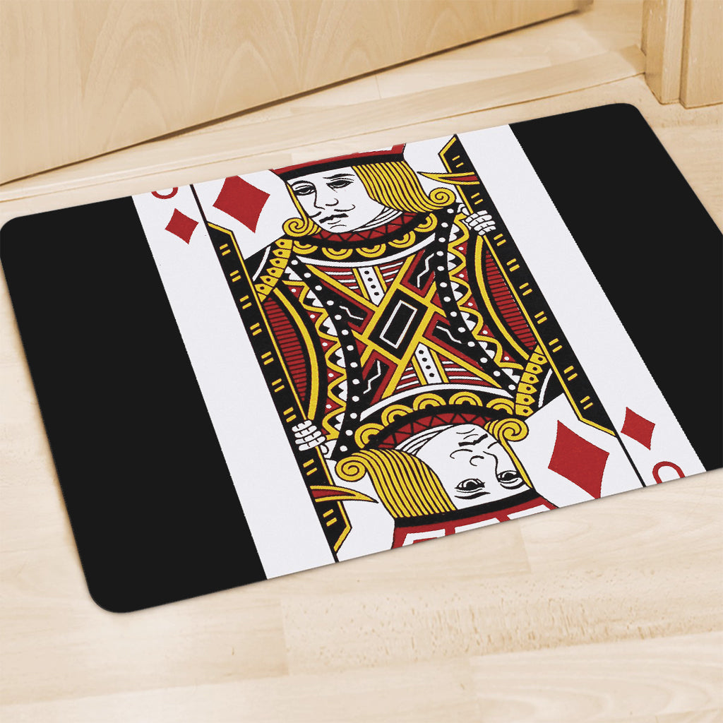 Jack Of Diamonds Playing Card Print Polyester Doormat