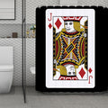 Jack Of Diamonds Playing Card Print Polyester Shower Curtain