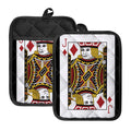 Jack Of Diamonds Playing Card Print Pot Holders With Pocket