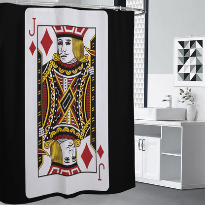 Jack Of Diamonds Playing Card Print Premium Shower Curtain