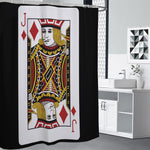 Jack Of Diamonds Playing Card Print Premium Shower Curtain