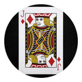 Jack Of Diamonds Playing Card Print Round Blanket