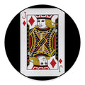 Jack Of Diamonds Playing Card Print Round Floor Mat