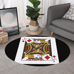 Jack Of Diamonds Playing Card Print Round Rug