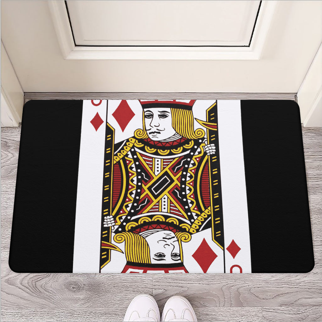 Jack Of Diamonds Playing Card Print Rubber Doormat
