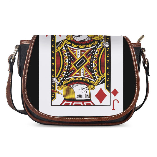 Jack Of Diamonds Playing Card Print Saddle Bag