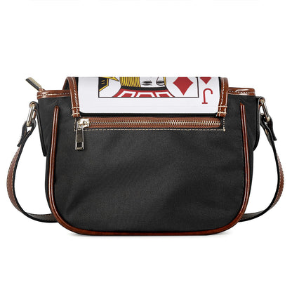 Jack Of Diamonds Playing Card Print Saddle Bag