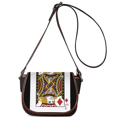 Jack Of Diamonds Playing Card Print Saddle Bag