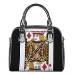 Jack Of Diamonds Playing Card Print Shoulder Handbag