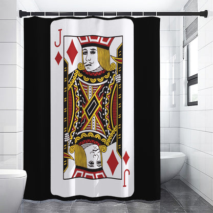 Jack Of Diamonds Playing Card Print Shower Curtain